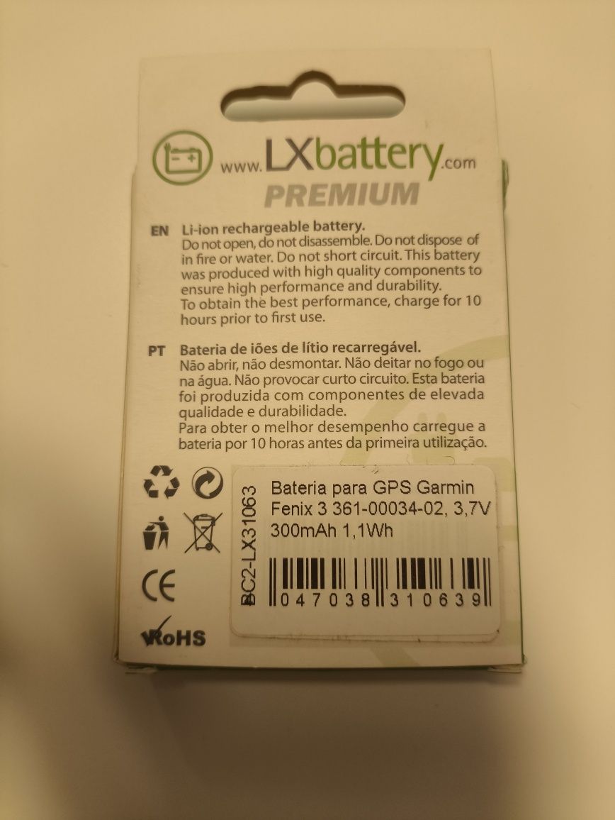 Bateria para Garmin Fênix 3