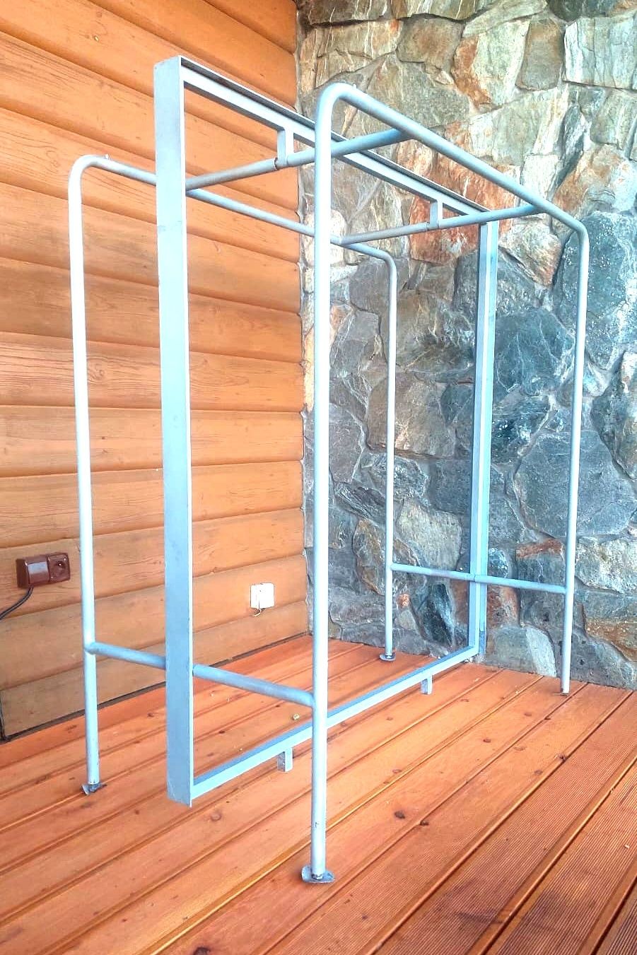 -60%  Gondola, stojak dwustronny wieszak odzieży  garderoba sklep