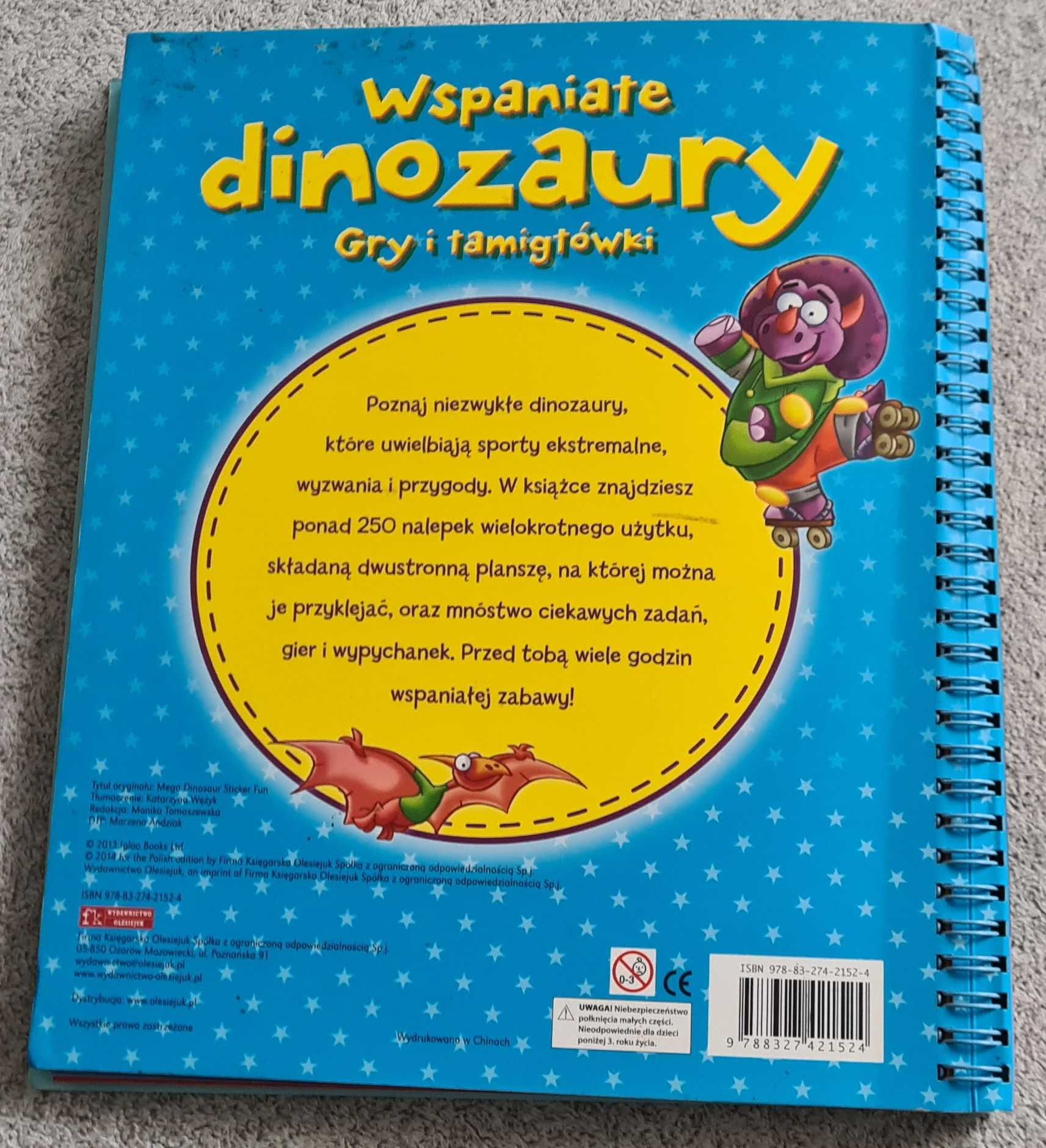 Wspaniałe dinozaury Gry i łamigłówki Praca zbiorowa