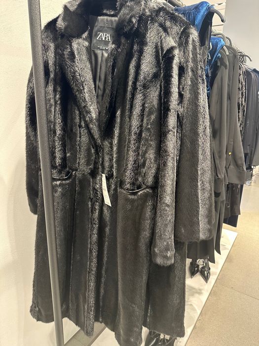 FUTRO płaszcz NATURALNE maxi długie zjawiskowe OKAZJA old money