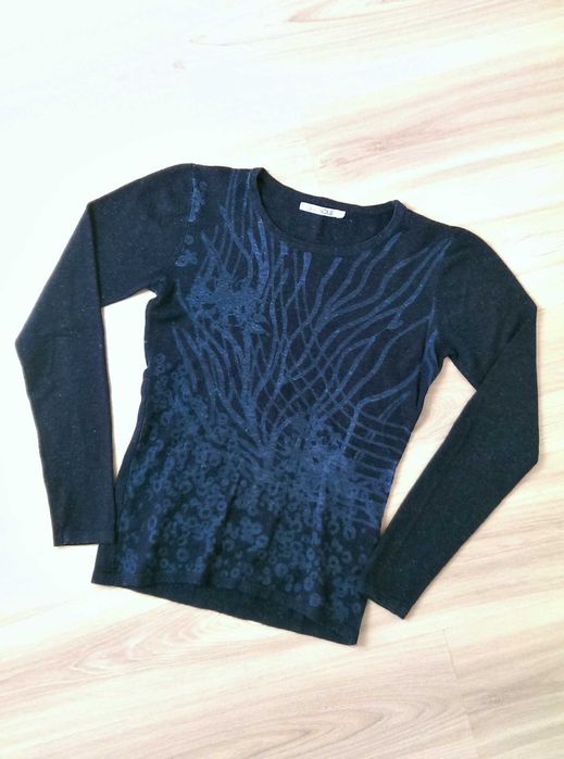 Sweter sweterek granatowy damski długi rękaw Quiosque 36