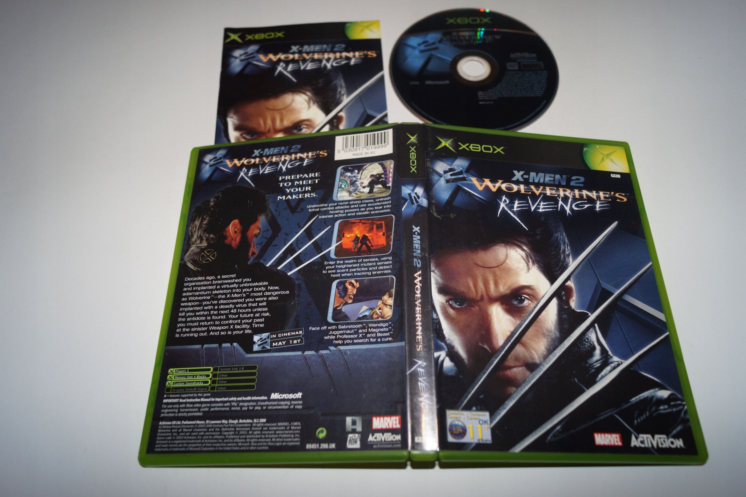 Xbox X-Men 2 Wolverine's Revenge Microsoft Xbox