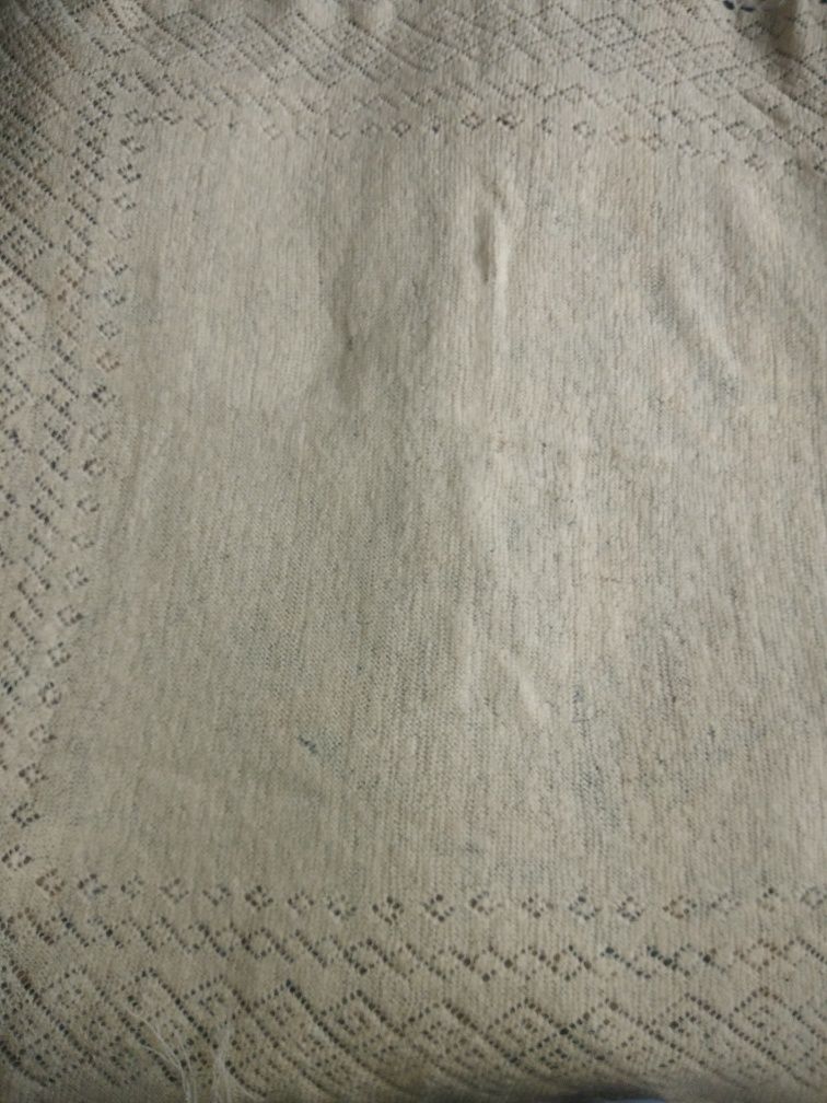 Платок шерстяной вязанный старинный