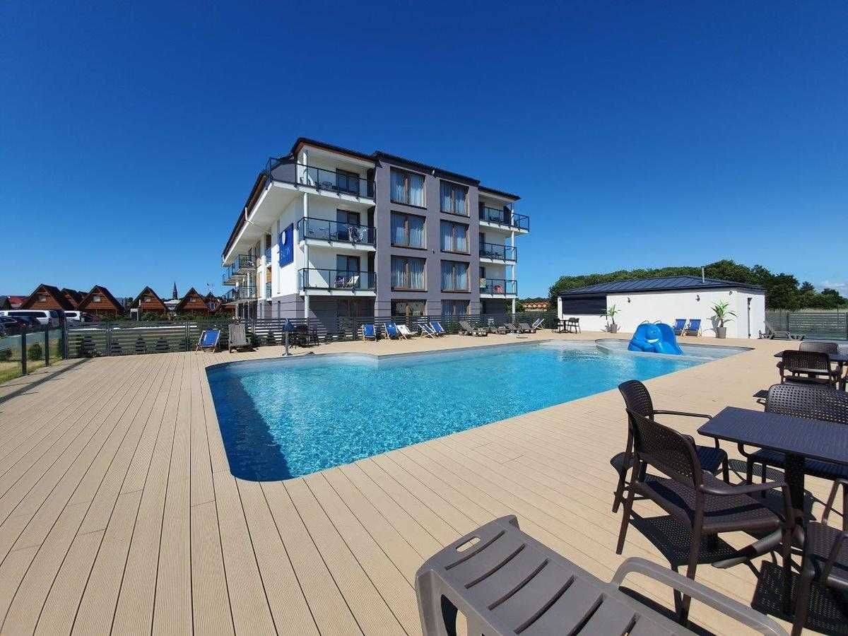 Apartament 47m2 w budynku z basenem wewn., zewn. i sauną. Sarbinowo