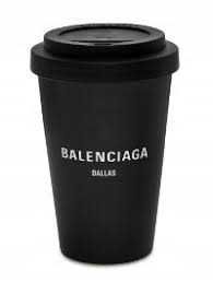BALENCIAGA Dallas Coffee Cup in black porcelain kubek porcelanowy