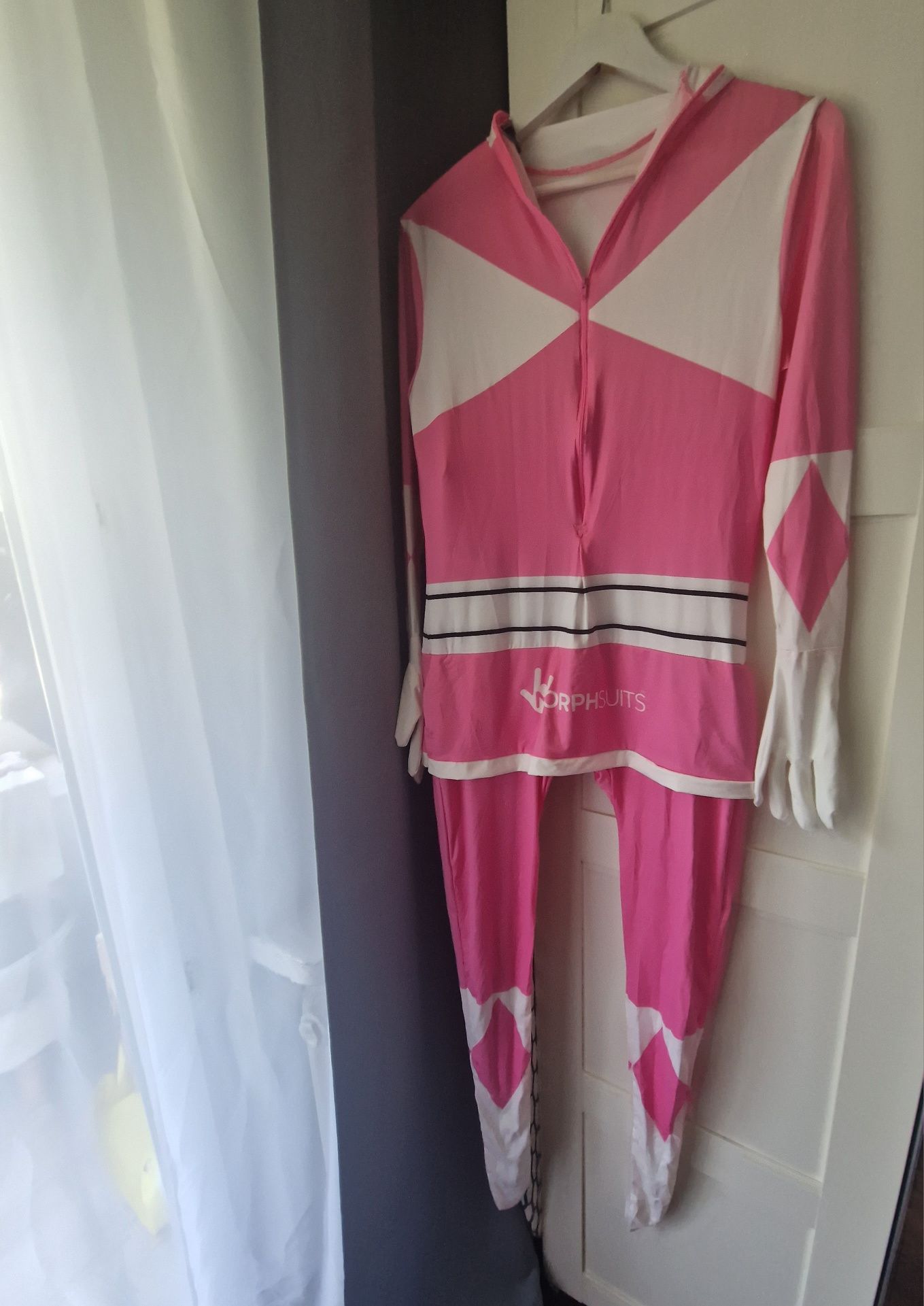 Nowy! Strój Power rangers rozowy kombinezon karnawał halloween przebra