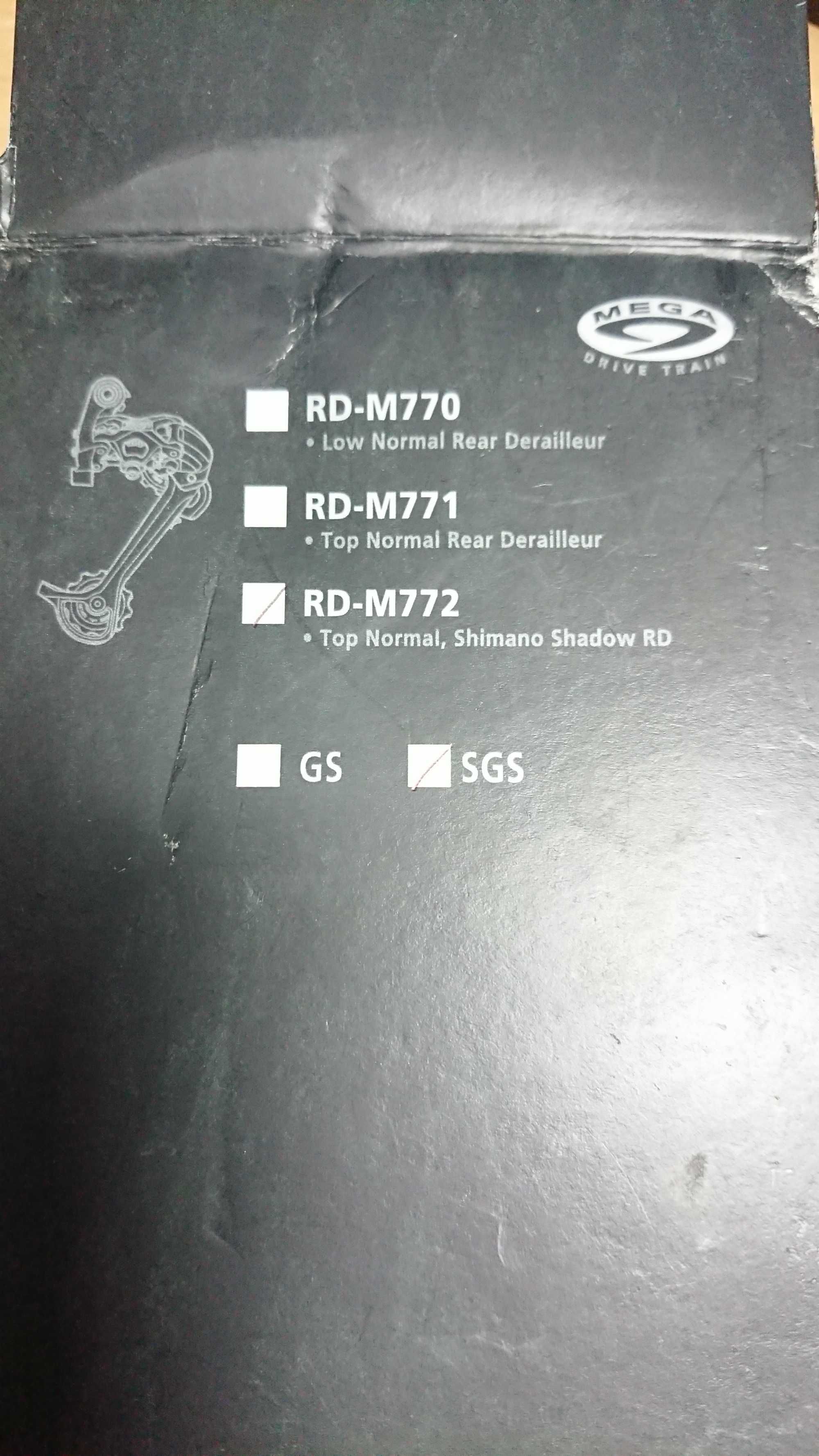 Przerzutka tył 9s Shimano Deore XT RD-M772 SGS Shadow NOWA