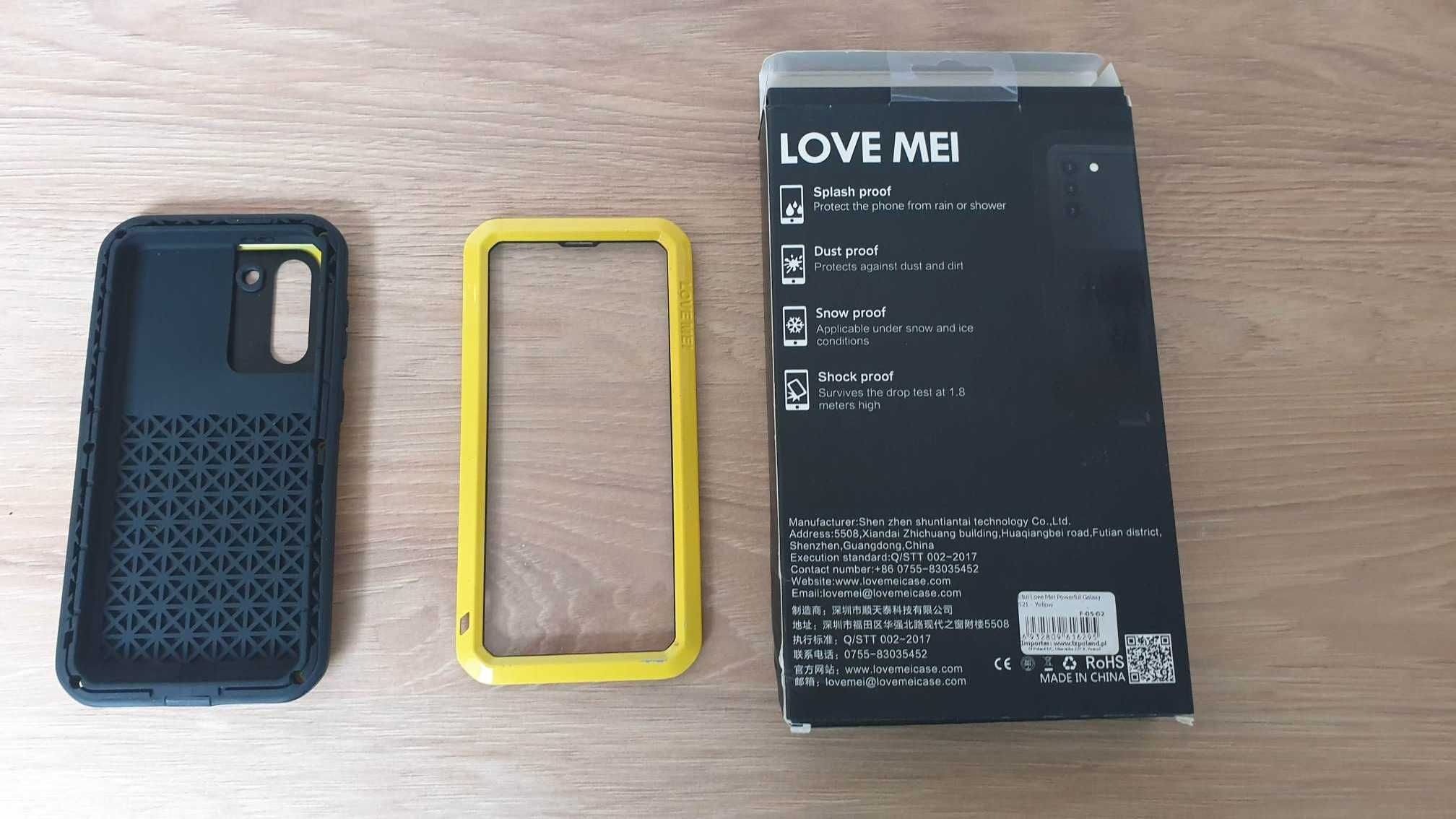 Etui pancerne + SZKŁO LOVE MEI GALAXY S21