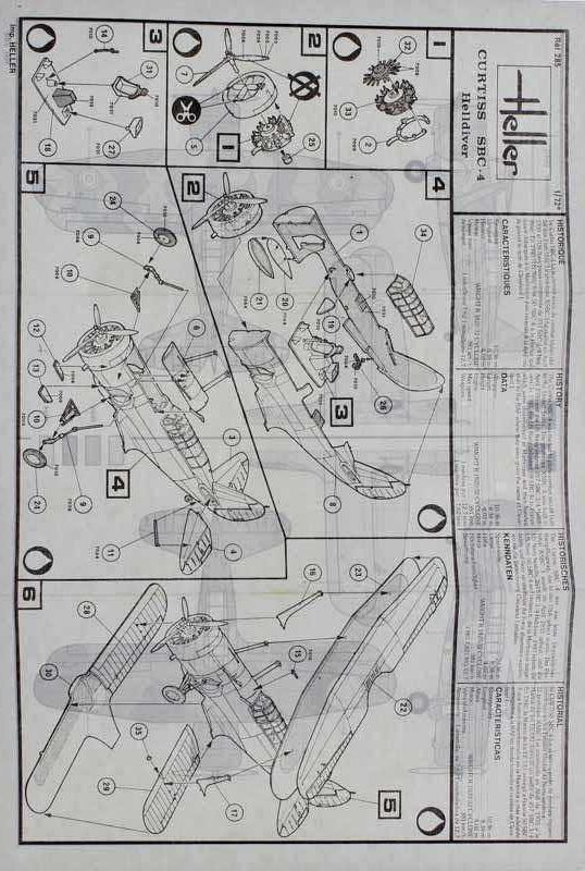 Kit Heller Avião Curtiss SBC-4 Helldiver / Cleveland I Vintage