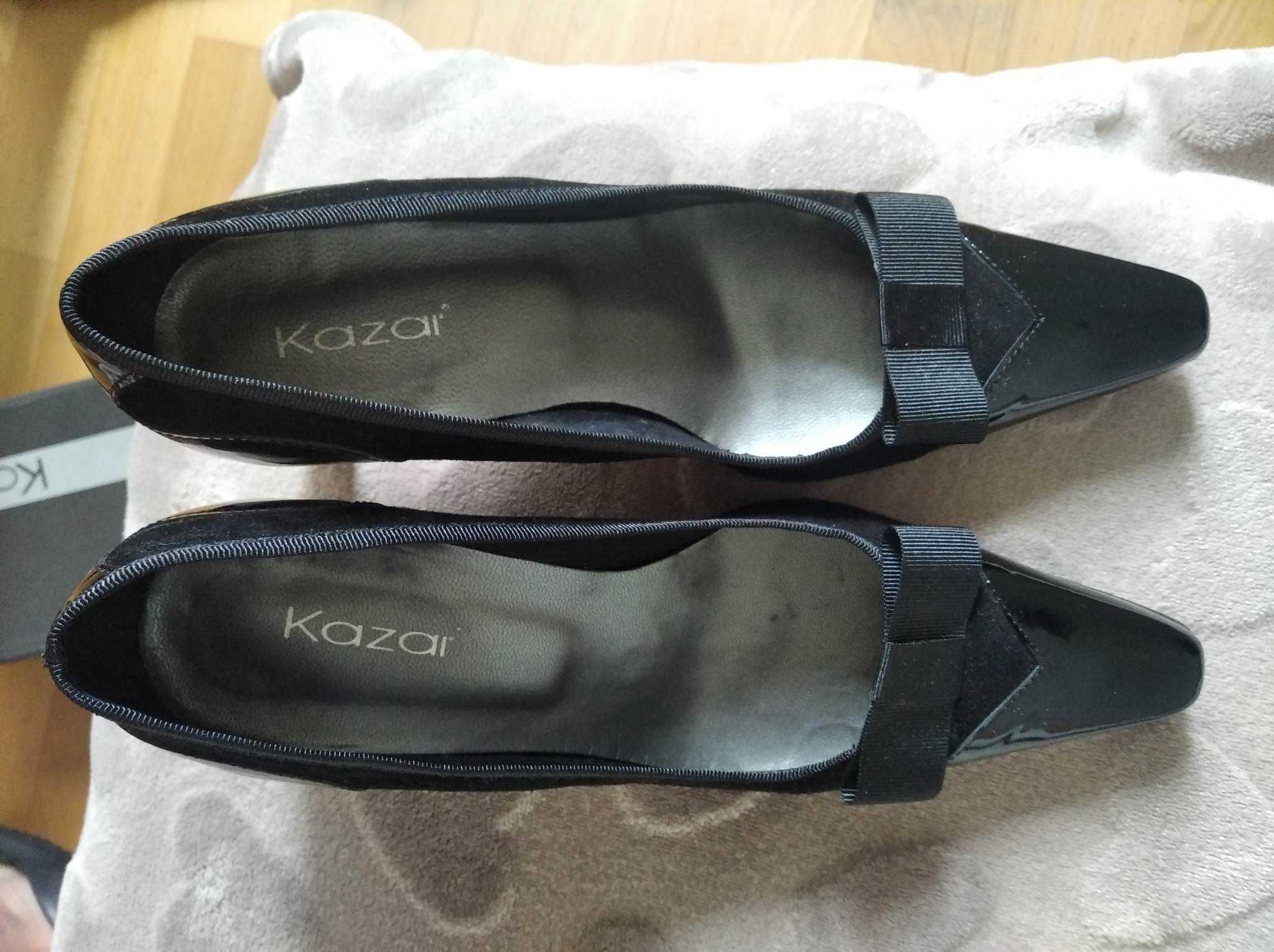 Sprzedam czarne damskie buty na obcasie z Kazara rozmiar: 37 nowe!