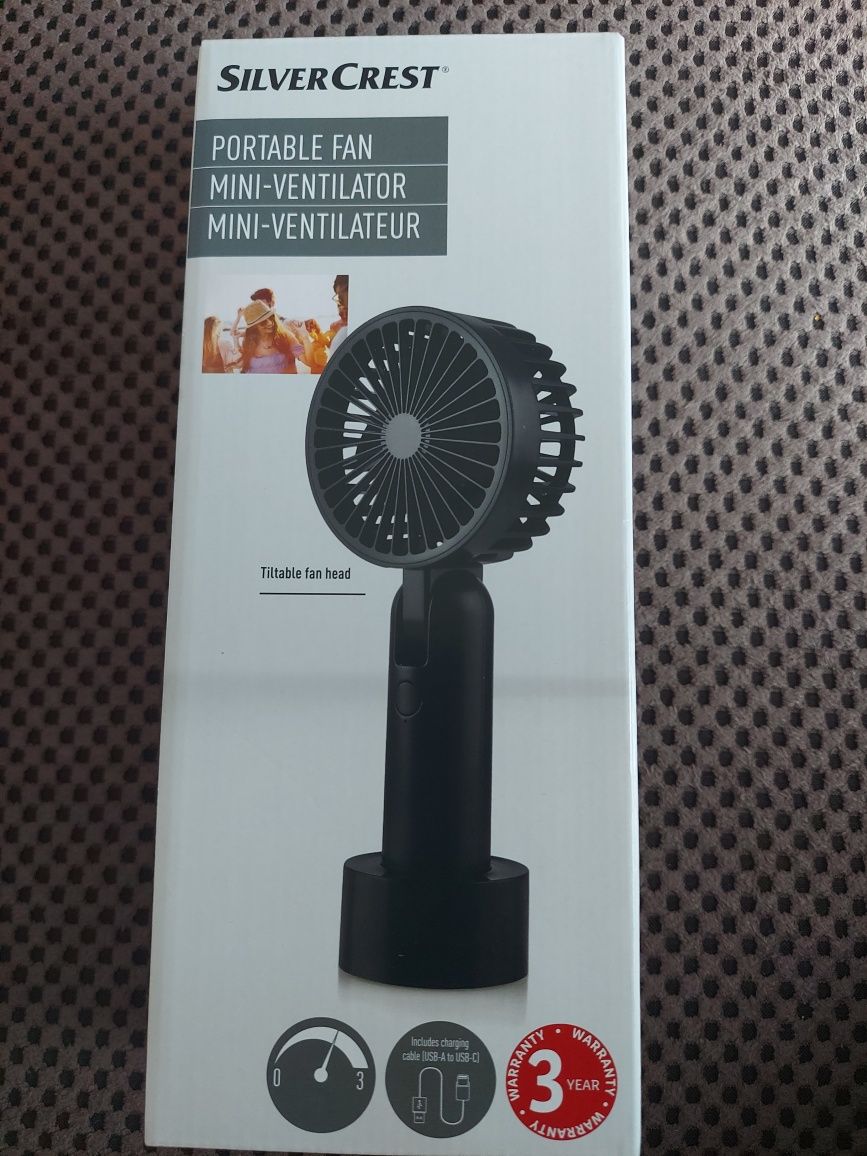 Mini wentylator czarny