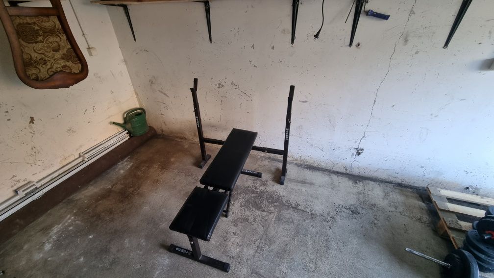 Siłownia Ławka Gryf Hantle 250kg obciążenia