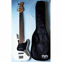 Gitara Basowa EverPlay  JB WH. Z Pokrowcem