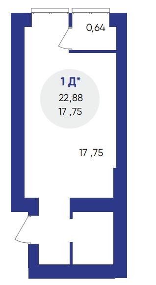 Смарт квартира 25м2 в ЖК Атмосфера !