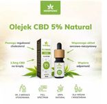 Olejek konopny Natural 5% (500 mg)