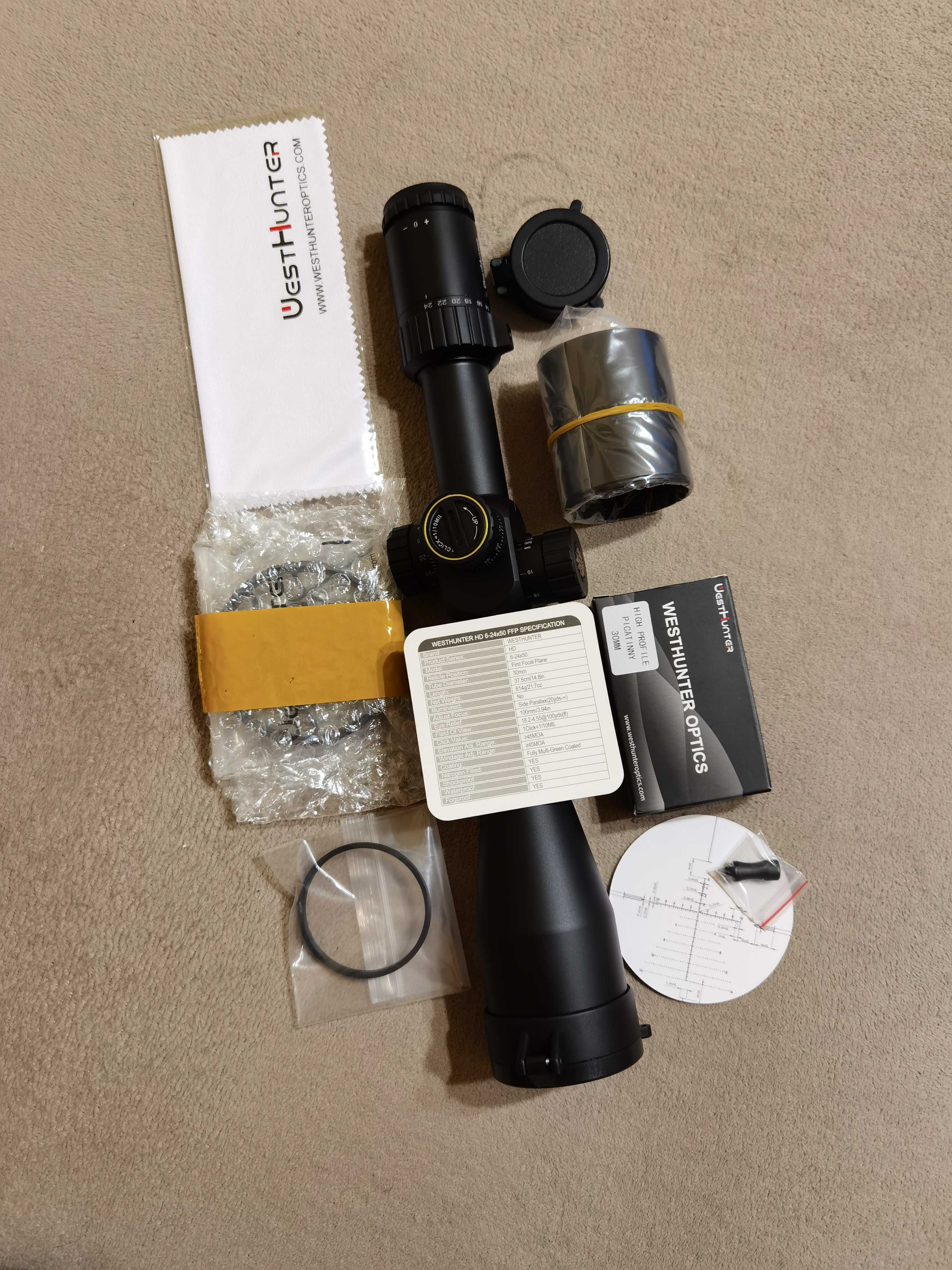 Luneta Westhunter 6-24X50 FFP/Jakość