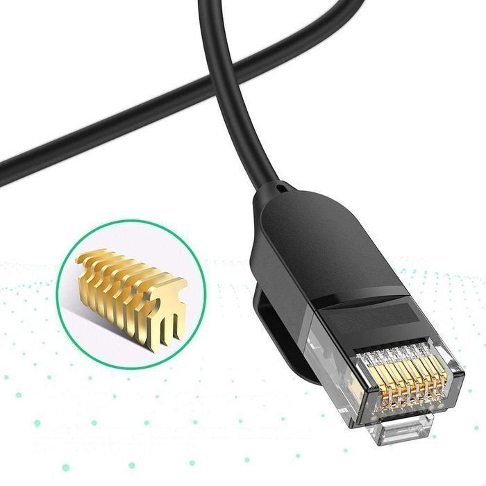 Kabel Ethernet RJ45 Cat6A UTP 3m, Profesjonalny Patchcord Schwarz