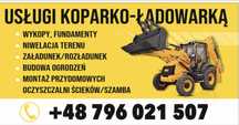 Usługi koparko-ładowarka/ Przydomowe oczyszczalnie ścieków