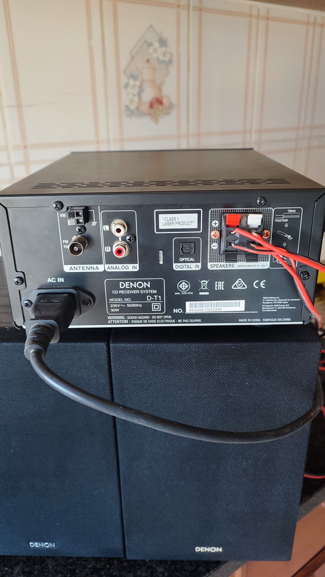 DENON D-T1 Bluetooth, rádio, rádio e cd e entrada analógica para gira