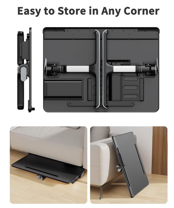 SAIJI stolik do laptopa, kąt nachylenia, składane nogi 60x45 cm