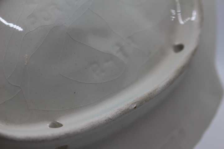 Travessa Peixe 21 cm Vidrada Faiança Caldas Rainha Marcada Subtil P.49