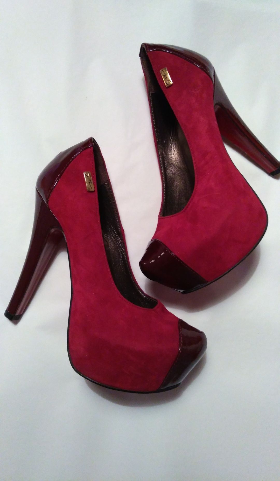 Sapatos salto alto bordeaux Samelli 36