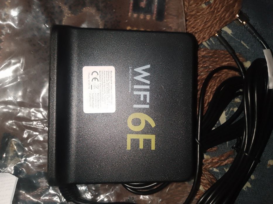 Антена універсальна подвійна WiFi 6E 4G GSM 7dBi 2.4 / 5.8 GHz RP SMA