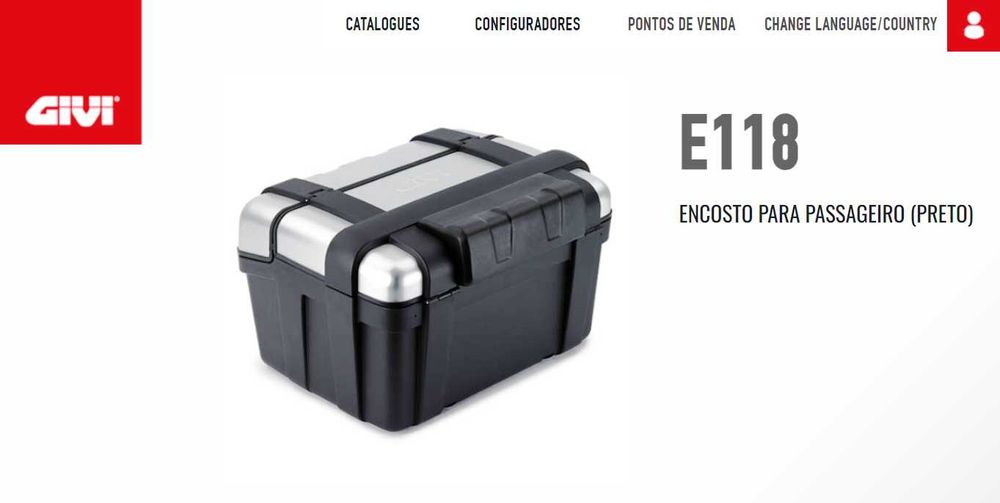 Encosto traseiro Mota GiVi E118 Trekker