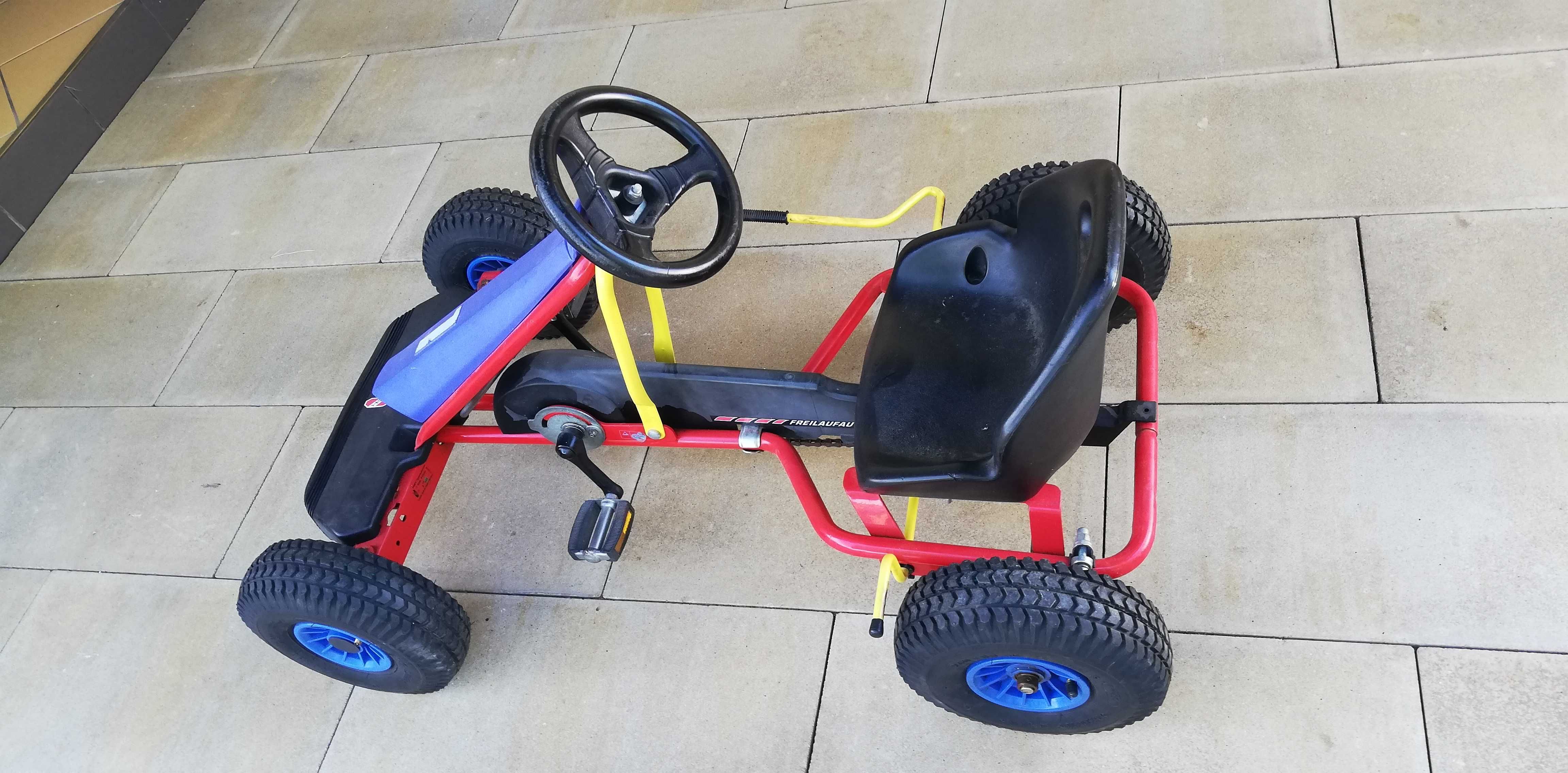 pojazd na pedały gokart puky metalowy koła pompowane samochód