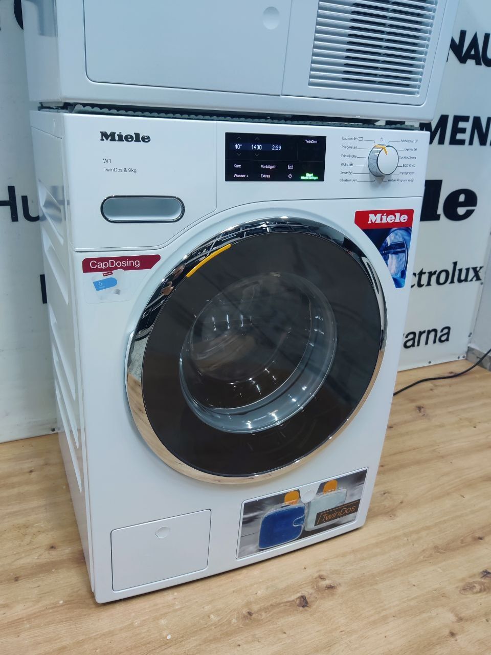 Комплект Miele™ W1 T1. Пральна та сушильна машина. Установка в колону!