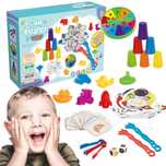 edukacyjny nauka liczenia kolorów gra montessori sorter kubki