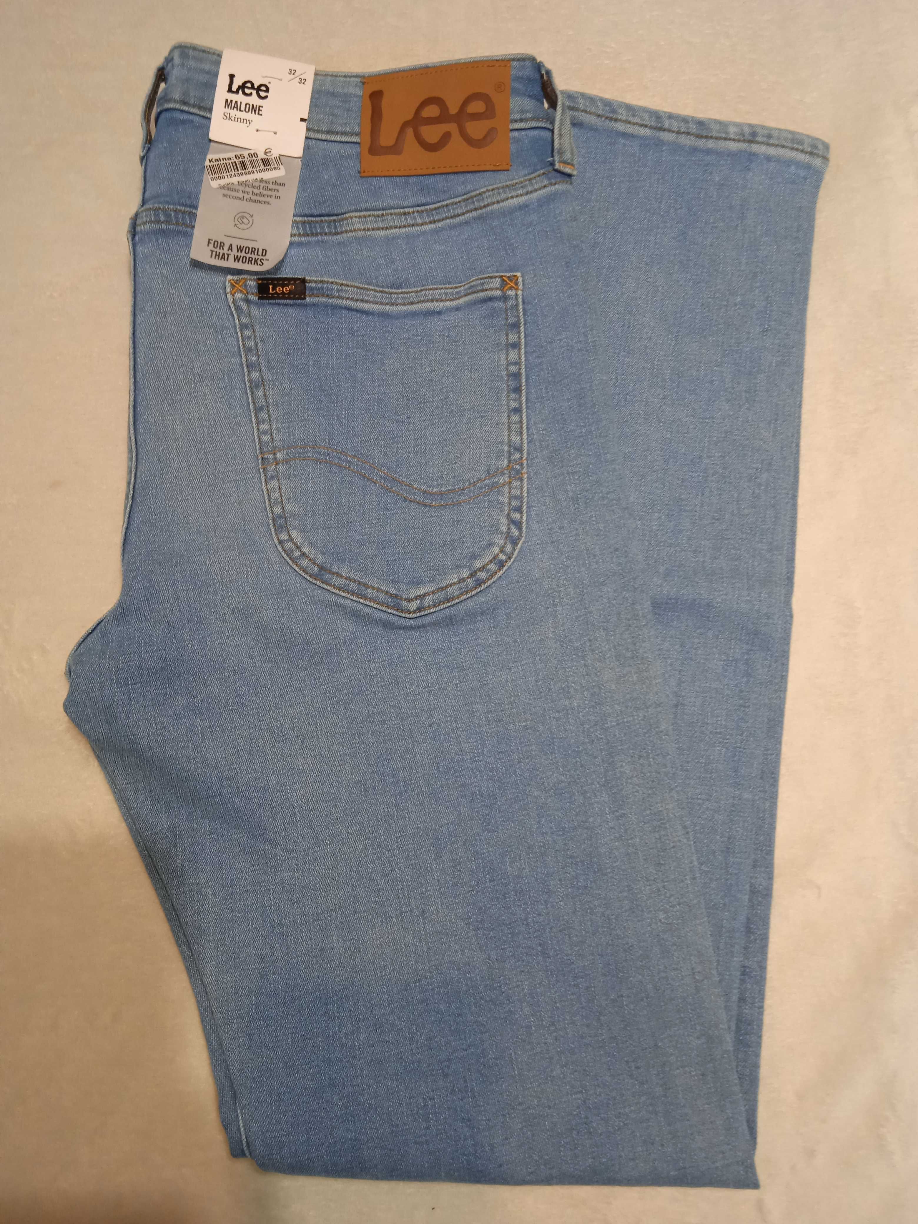 Lee Malone Skinny Nowe spodnie jeansy W32 L32
