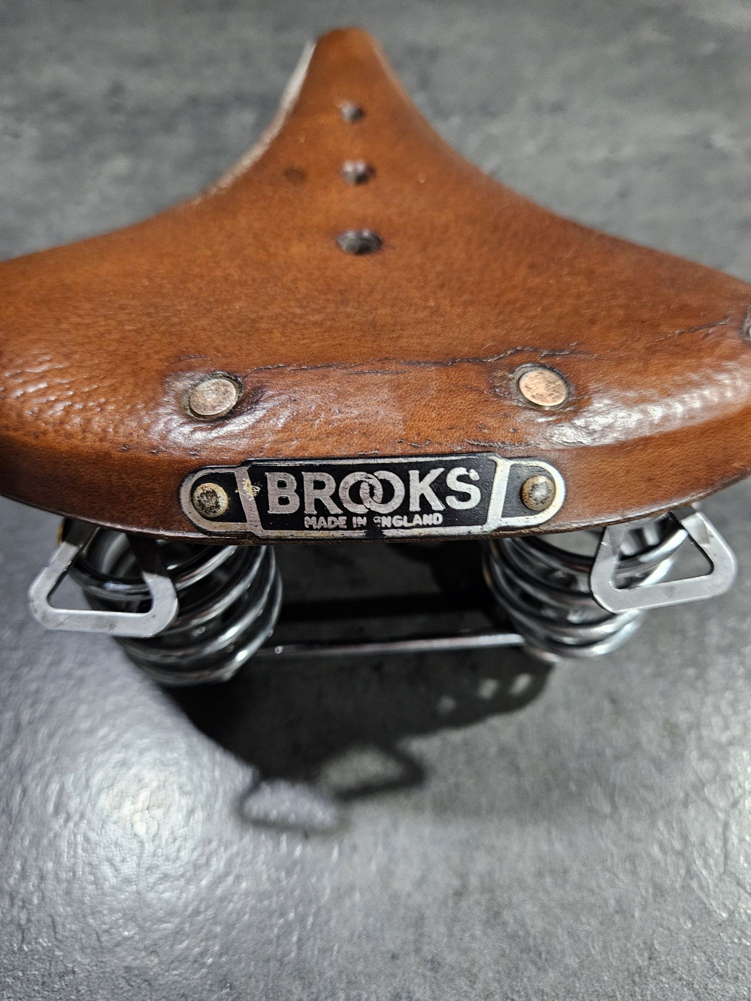 Siodełko Brooks  B66S skórzane retro