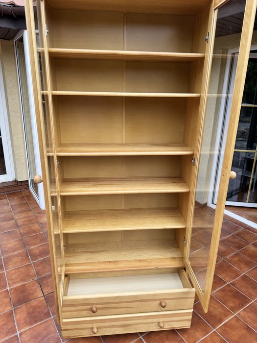 Witryna drewni stylowa półki regał kredens szafka szafa etażerka komod