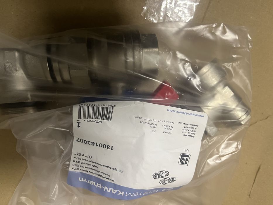 Kan therm set katowy zawor do rozdzielacza 2 szt