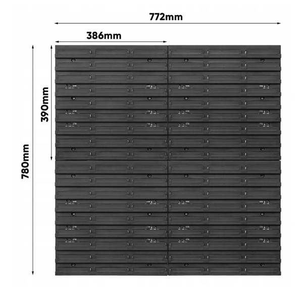 Панель для інструментів 78см*78см+24 контейнера для шайб,болтів