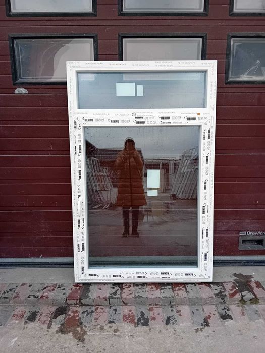 Nowe okno jednoskrzydłowe z nadstawką witryną 115x179 DOWÓZ CAŁY KRAJ