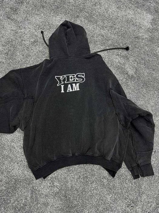 Зіп-худі Vetements Fan Yes i Am deconstructed/Худі Ветмо