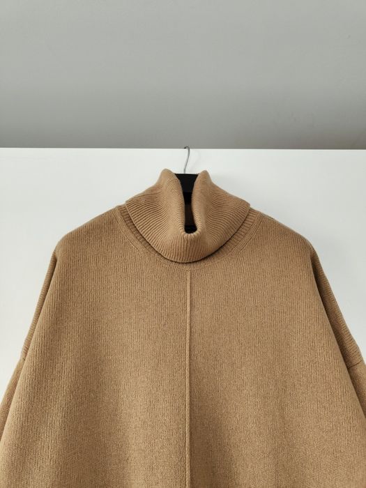 Golf Massimo dutti 38 M brązowy camelowy wełniany wiskozowy kaszmirowy