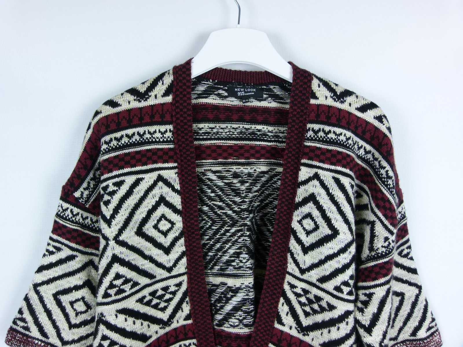 New Look luźny sweter kardigan 14 - 15 lat 170 cm
