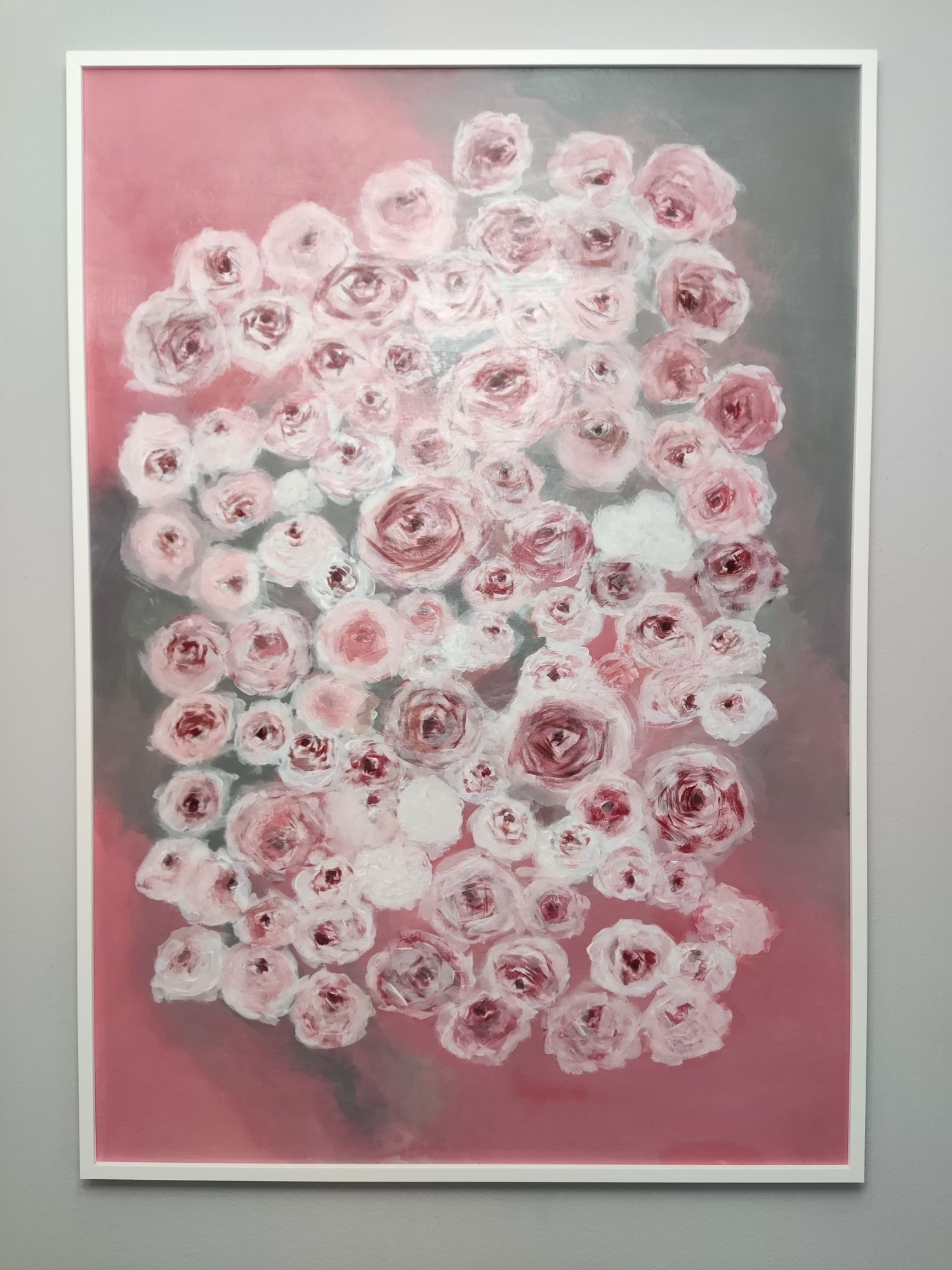 Obraz Białe Róże Klaudii Kuźmińskiej