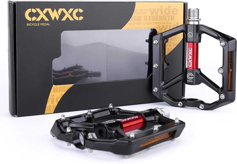 CXWXC CX930 Pedały Rowerowe Platformowe CXWXC Aluminiowe Odblaski