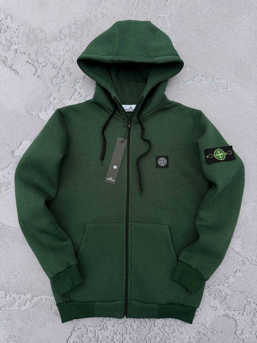 STONE ISLAND зіп-худі / кофта на замку Стон - Зима на флісі