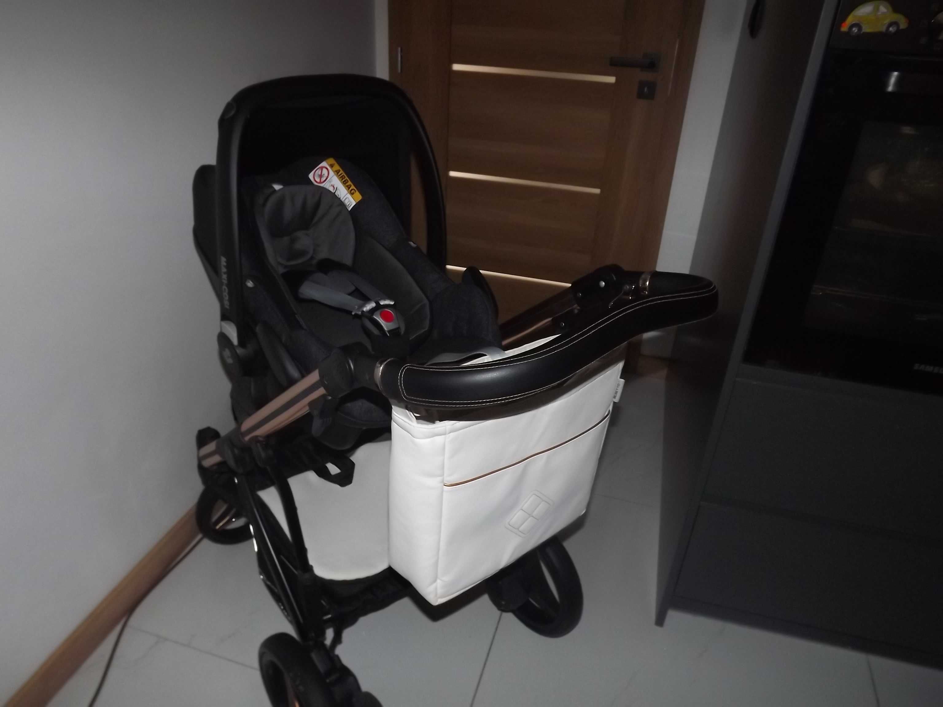 Bebetto Pascal Premium Class kolor Stella +Maxi cosi cabrio Eko skora