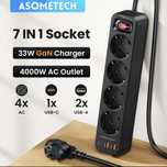 Зарядний пристрій, подовжувач, мережевий фільтр Asometech 4000 Вт 33w
