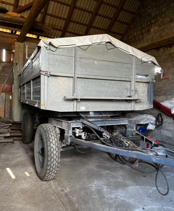 Przyczepa rolnicza 8t AutoSan d47b i zestaw uprawowo siewny meprozet