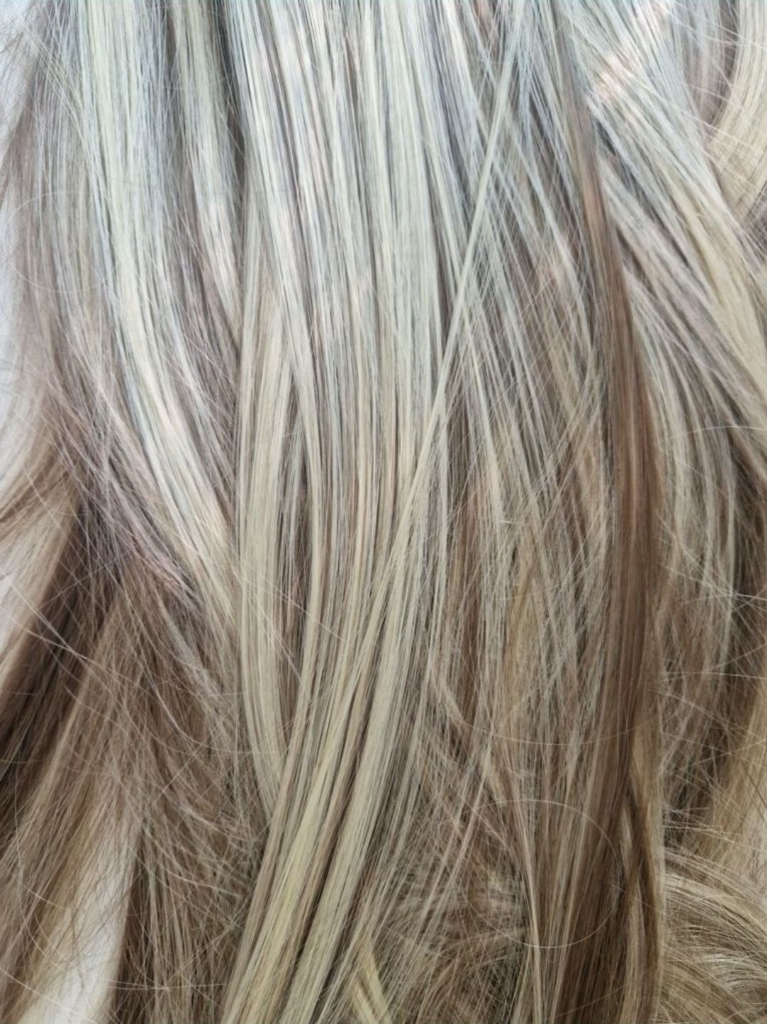 Doczepiane włosy clip-in 60cm 6 taśm blond balejaż jak naturalne