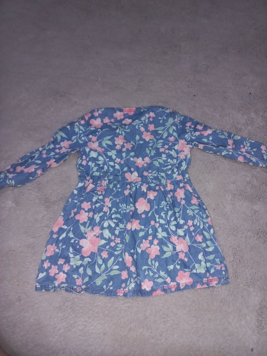 Sukienka dla dziewczynki w Kwiaty r.80