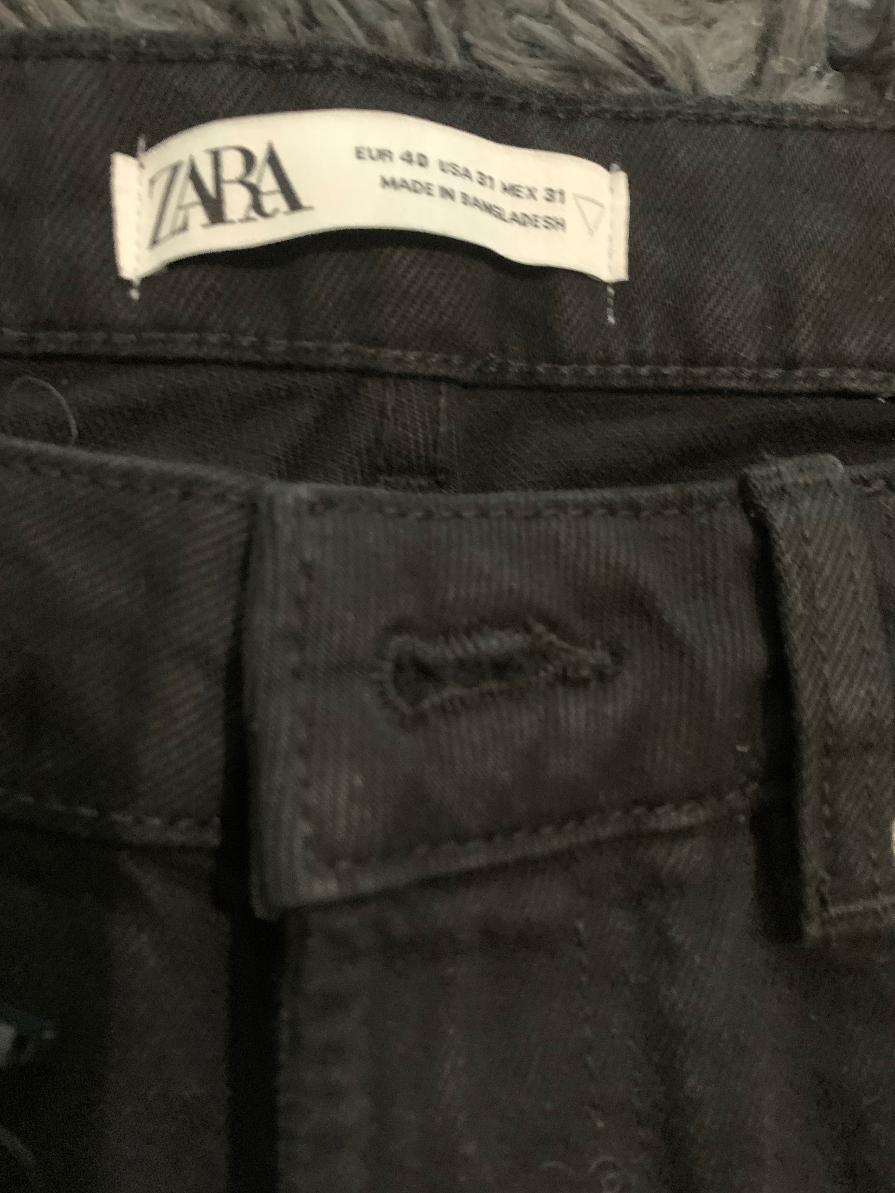 Czarne krótkie spodnie ZARA 40 jeans męskie