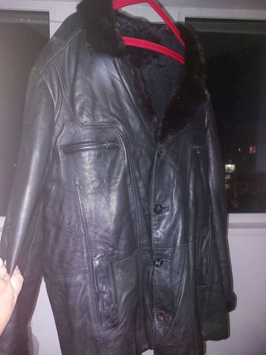 Куртка дубленка шкіряна